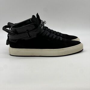 BUSCEMI 100MM Embossed Suede High Top Sneakers. Size 13